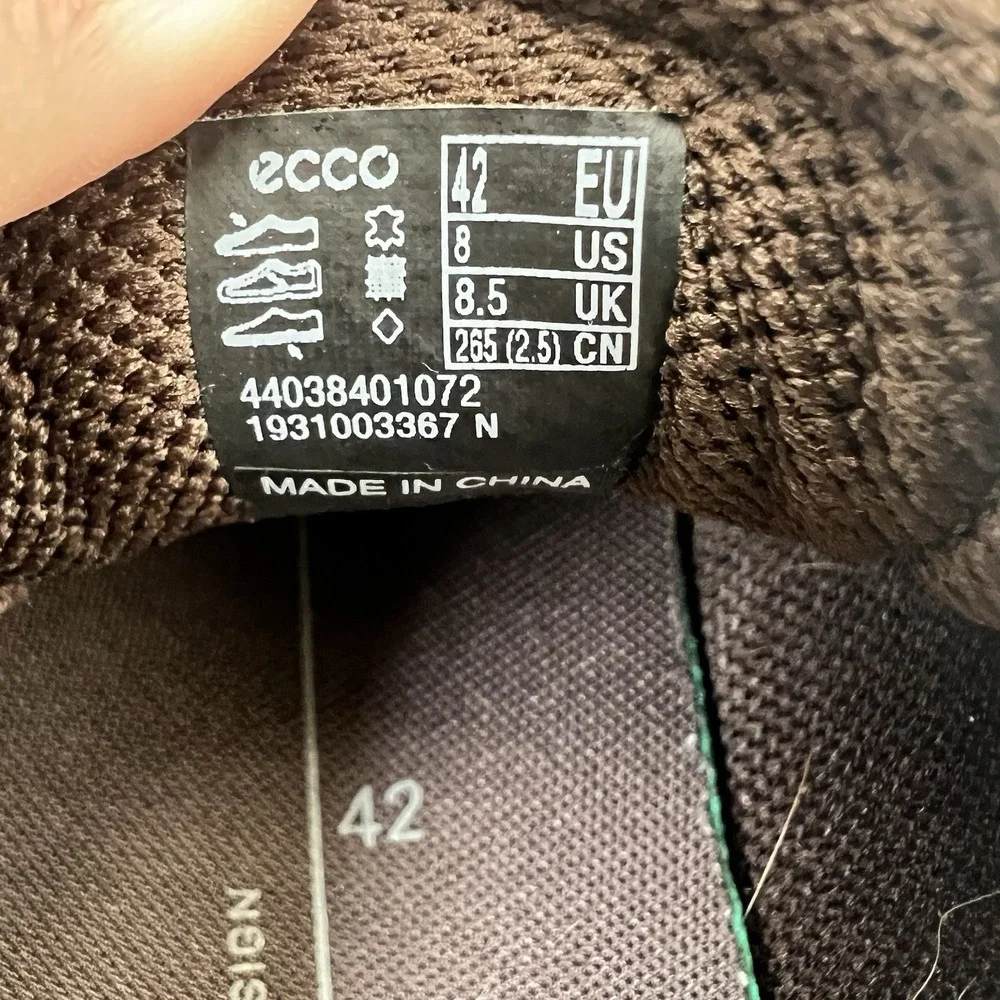 ECCO Soft 7 Sneakers Shoes Dark Brown Everyday Leather Mens‎ Size EU 42 US 8 8.5